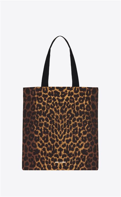 ysl leopard tote bag